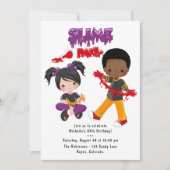 Cute Slime Party Birthday Kaart (Voorkant)