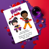 Cute Slime Party Birthday Kaart