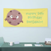 Cute slimme chocolade chip cookie cartoon spandoek (Beurs)