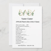 Cute Slogan Baby shower Guining Game Invitation Kaart (Voorkant)