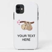 Cute sloth aangepaste tekst Case-Mate iPhone case (Achterkant)