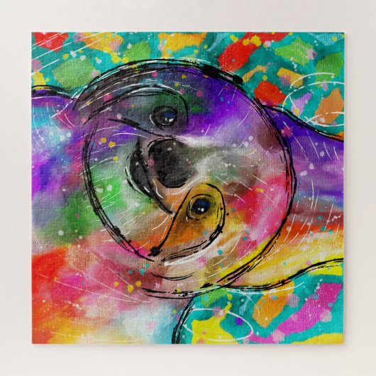 Cute Sloth Abstract Legpuzzel (Horizontaal)