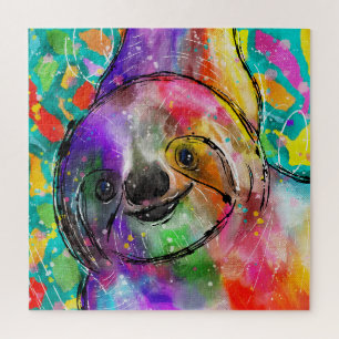 Cute Sloth Abstract Legpuzzel