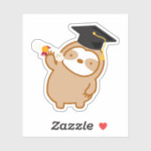 Cute Sloth Afstuderen Vinyl Sticker (Vel)