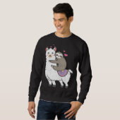Cute Sloth Alpaca  Lazy Sloths Owner Animal Graphi Trui (Voorkant volledig)