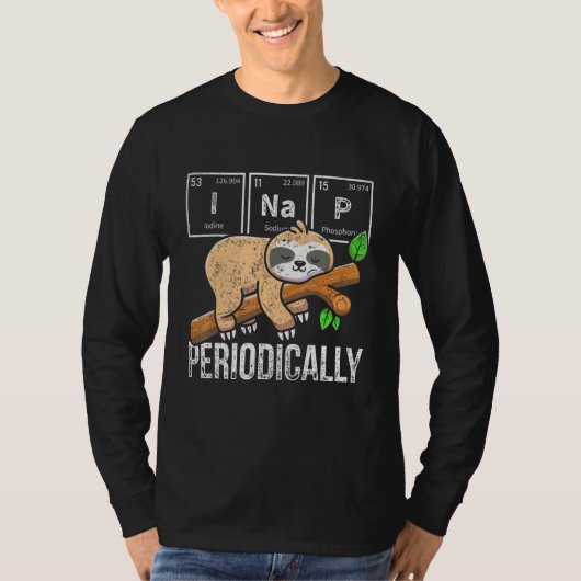 Cute Sloth Animal Periodic Table Science Chemist C T-shirt (Voorkant)