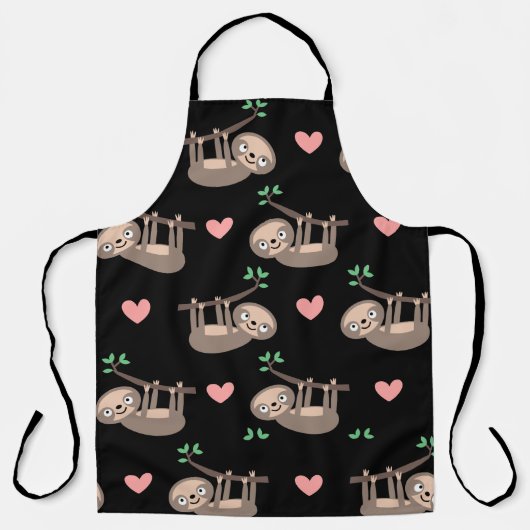Cute Sloth Apron Schort (Voorkant)