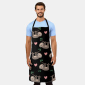 Cute Sloth Apron Schort (Gedragen)