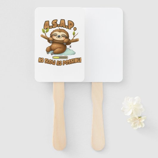 Cute Sloth ASAP � As Slow As Possible Classic T-Sh Handwaaier (Voorkant en achterkant)