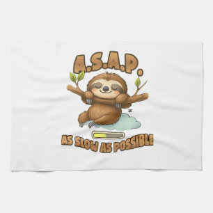 Cute Sloth ASAP � Zo Traag Mogelijk Klassiek T-Shi Theedoek