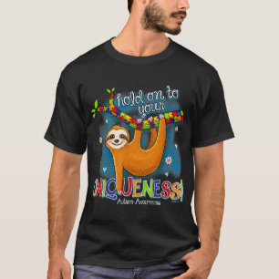Cute sloth autisme outfit houdt vast aan je unieke t-shirt