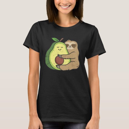Cute Sloth Avocado Lazy Sloths Owner Animal Graph T-shirt (Voorkant)