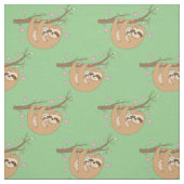 Cute Sloth Baby Nursery Decor Stof (Swatch)