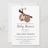Cute Sloth Baby shower by Mail Boy Schattig Animal Kaart (Voorkant)