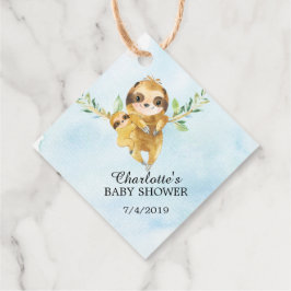 Cute Sloth Baby shower Favor Gift Label