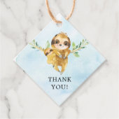Cute Sloth Baby shower Favor Gift Label (Voorkant)
