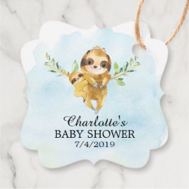Cute Sloth Baby shower Favor Gift Label