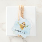 Cute Sloth Baby shower Favor Gift Label (In situ)