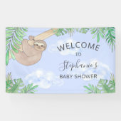 Cute Sloth Baby shower Spandoek (Horizontaal)