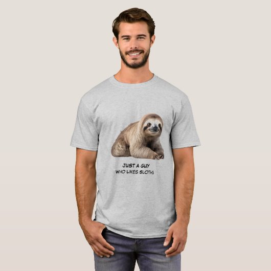 Cute Sloth Background T-shirt (Voorkant volledig)