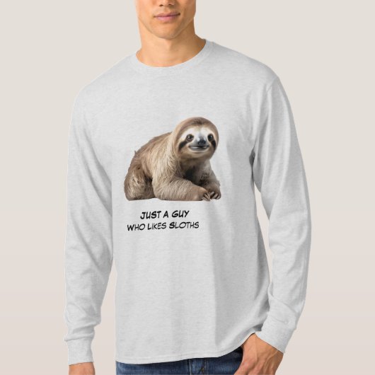 Cute Sloth Background T-shirt (Voorkant)