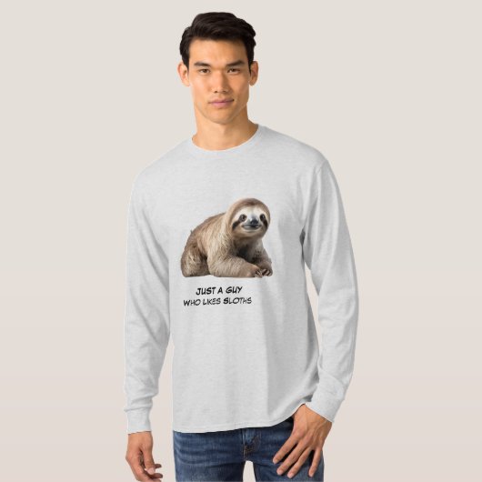 Cute Sloth Background T-shirt (Voorkant volledig)