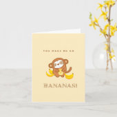 Cute Sloth Banana Milk Kaart (Gele Bloem)