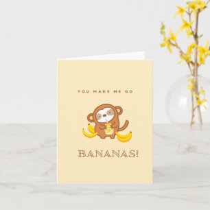 Cute Sloth Banana Milk Kaart