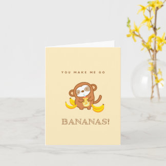 Cute Sloth Banana Milk Kaart