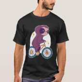 Cute sloth bicycle  cyclist t-shirt (Voorkant)