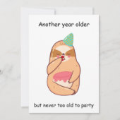 Cute Sloth Birthday Feestdagenkaart (Voorkant)