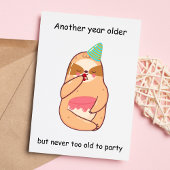 Cute Sloth Birthday Feestdagenkaart