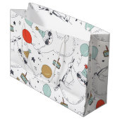 Cute Sloth Birthday Gift Bag Groot Cadeauzakje (Voorkant Gekanteld)