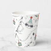 Cute Sloth Birthday Papieren Bekers (Achterkant)