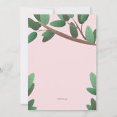 Cute Sloth Birthday Party Kaart (Achterkant)