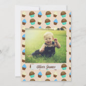 Cute Sloth Birthday Party Kaart (Achterkant)