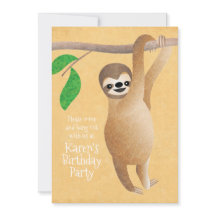 Cute Sloth Birthday Party - Ophangen
