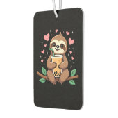 Cute Sloth Boba Bubble Milk Tea Kawaii Women Girls Luchtverfrisser (Links)
