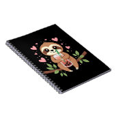 Cute Sloth Boba Bubble Milk Tea Kawaii Women Girls Notitieboek (Rechterzijde)