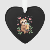 Cute Sloth Boba Bubble Milk Tea Kawaii Women Girls Ornament (voorkant)