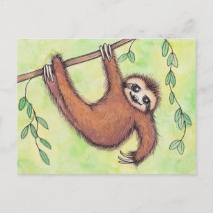 Cute Sloth Briefkaart
