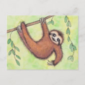 Cute Sloth Briefkaart (Voorkant)