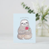 Cute Sloth Briefkaart Slow Life Advocate Slotkaart (Staand voorkant)