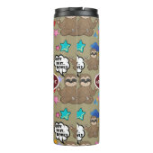Cute Sloth Brown Pattern Funny doet het citaat Thermosbeker (Achterkant)
