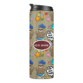 Cute Sloth Brown Pattern Funny doet het citaat Thermosbeker (Geroteerd rechts)