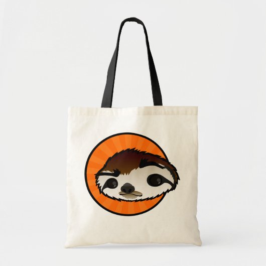 CUTE SLOTH CANVAS TAS (Voorkant)