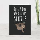 Cute Sloth Cards For Baby Boys Kids Animals Lover Kaart (Voorkant)