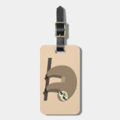 Cute Sloth Cartoon Bagagelabel (Voorkant verticaal)