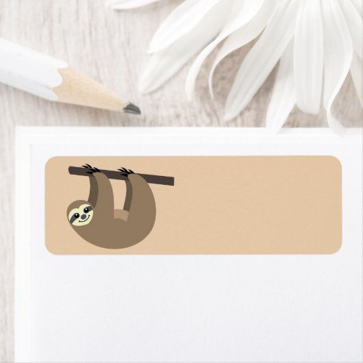 Cute Sloth Cartoon Etiket (Insitu)