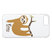 Cute sloth cartoon - iPhone / iPad case (Achterkant (Horizontaal))